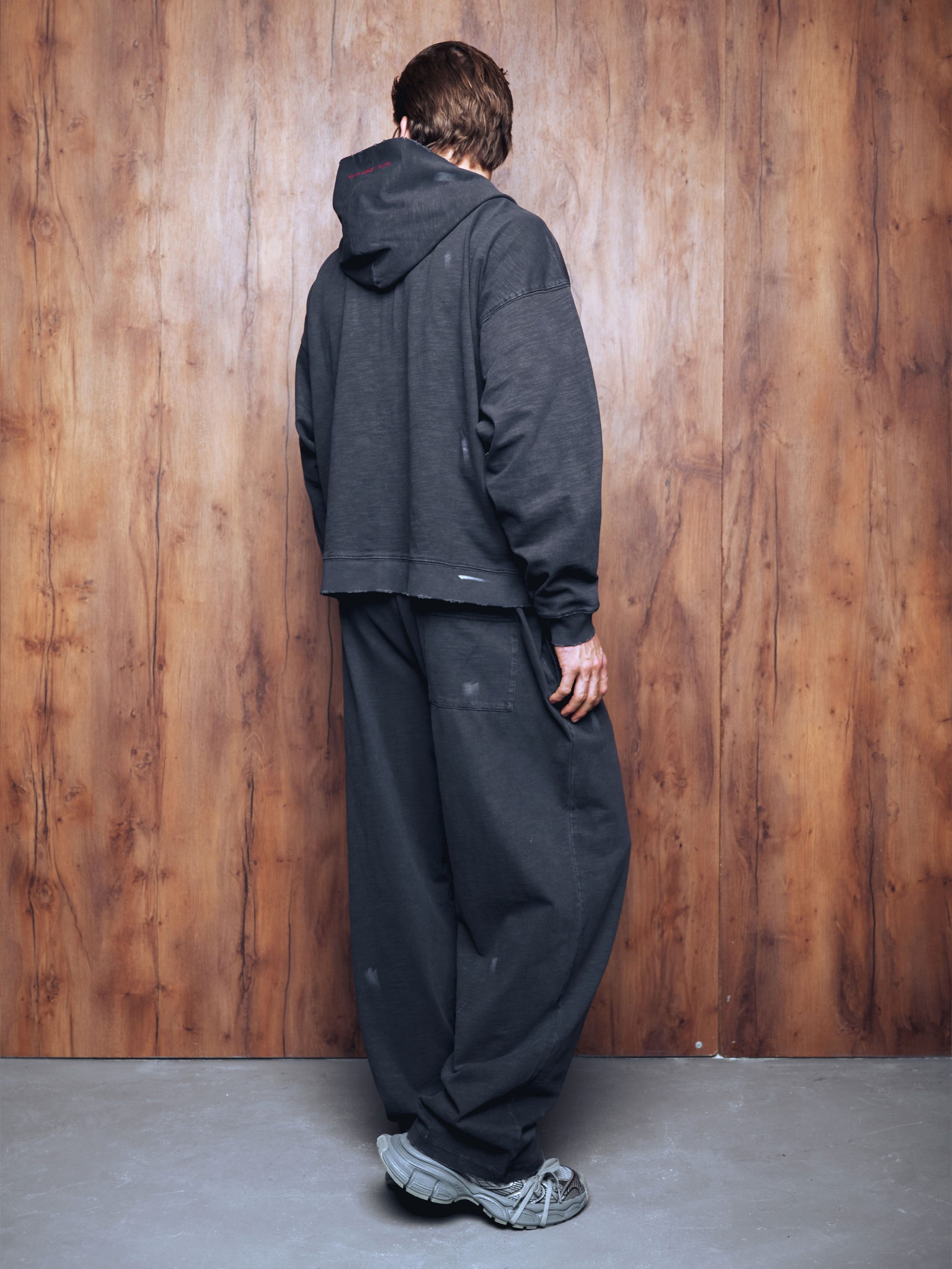 Zip-hoodie PRESENCE bamboo washed grey - gallery image 8