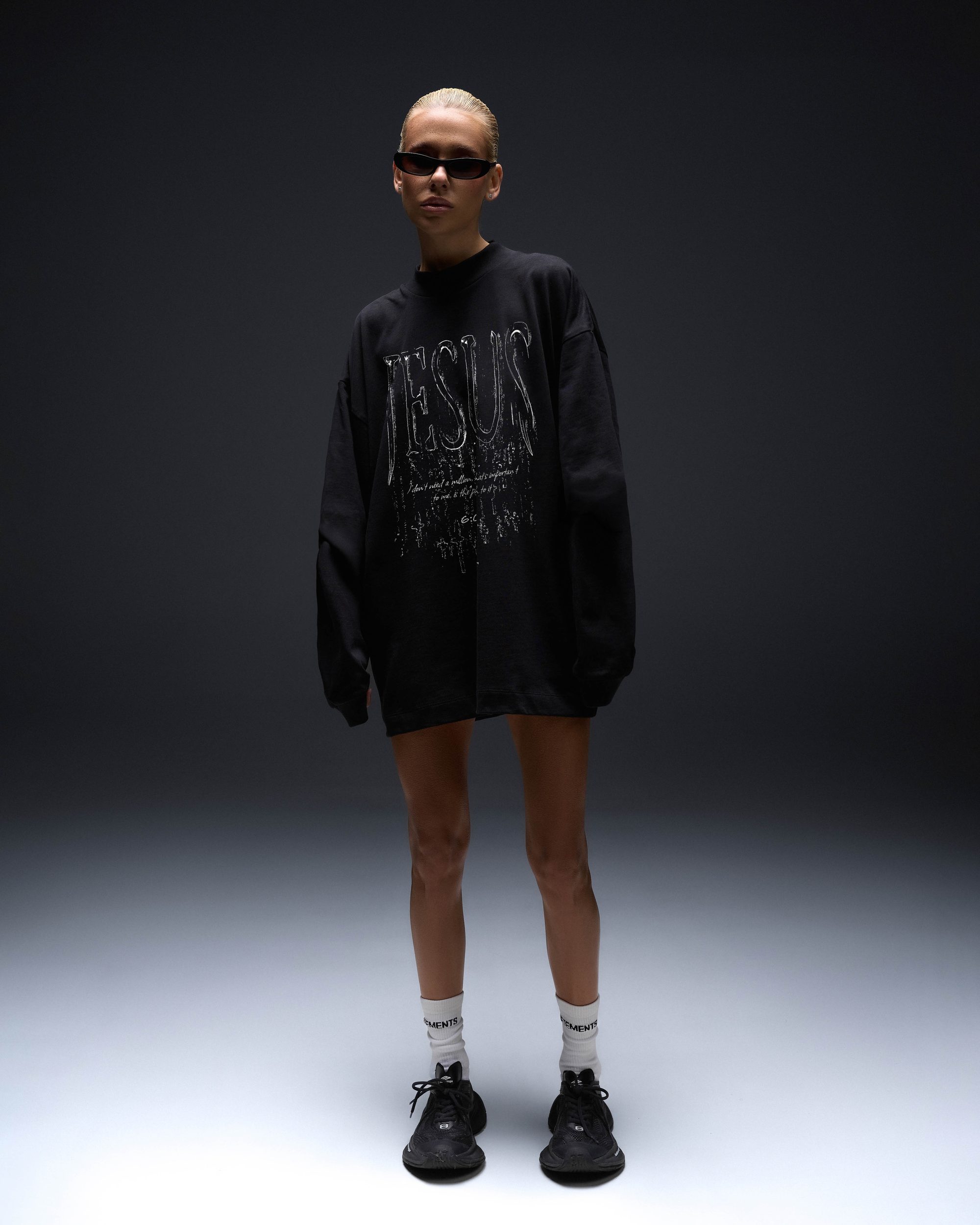 Longsleeve  JESUS black - gallery image 2