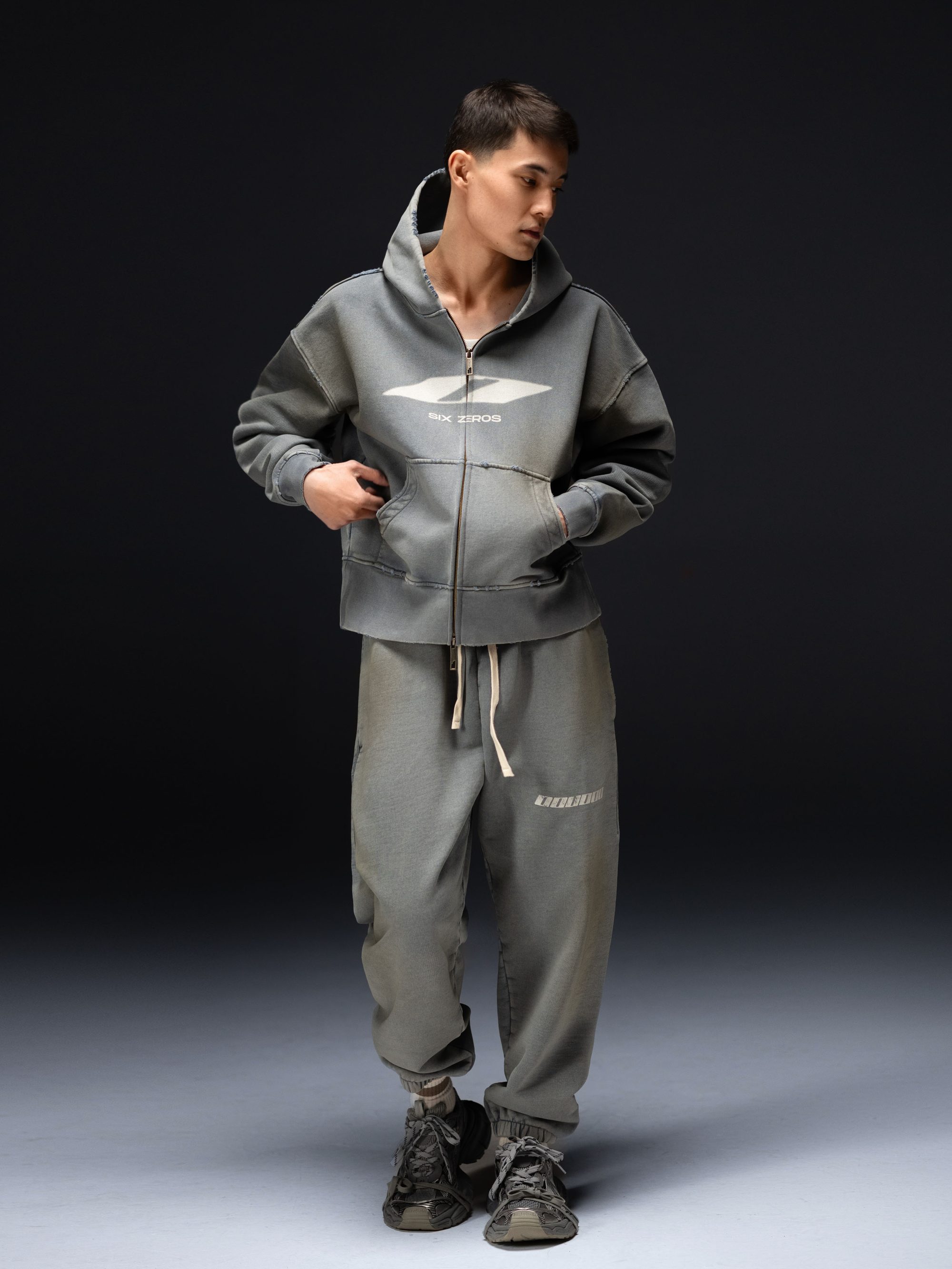 Zip-hoodie TOKYIV smoky blue - gallery image 2