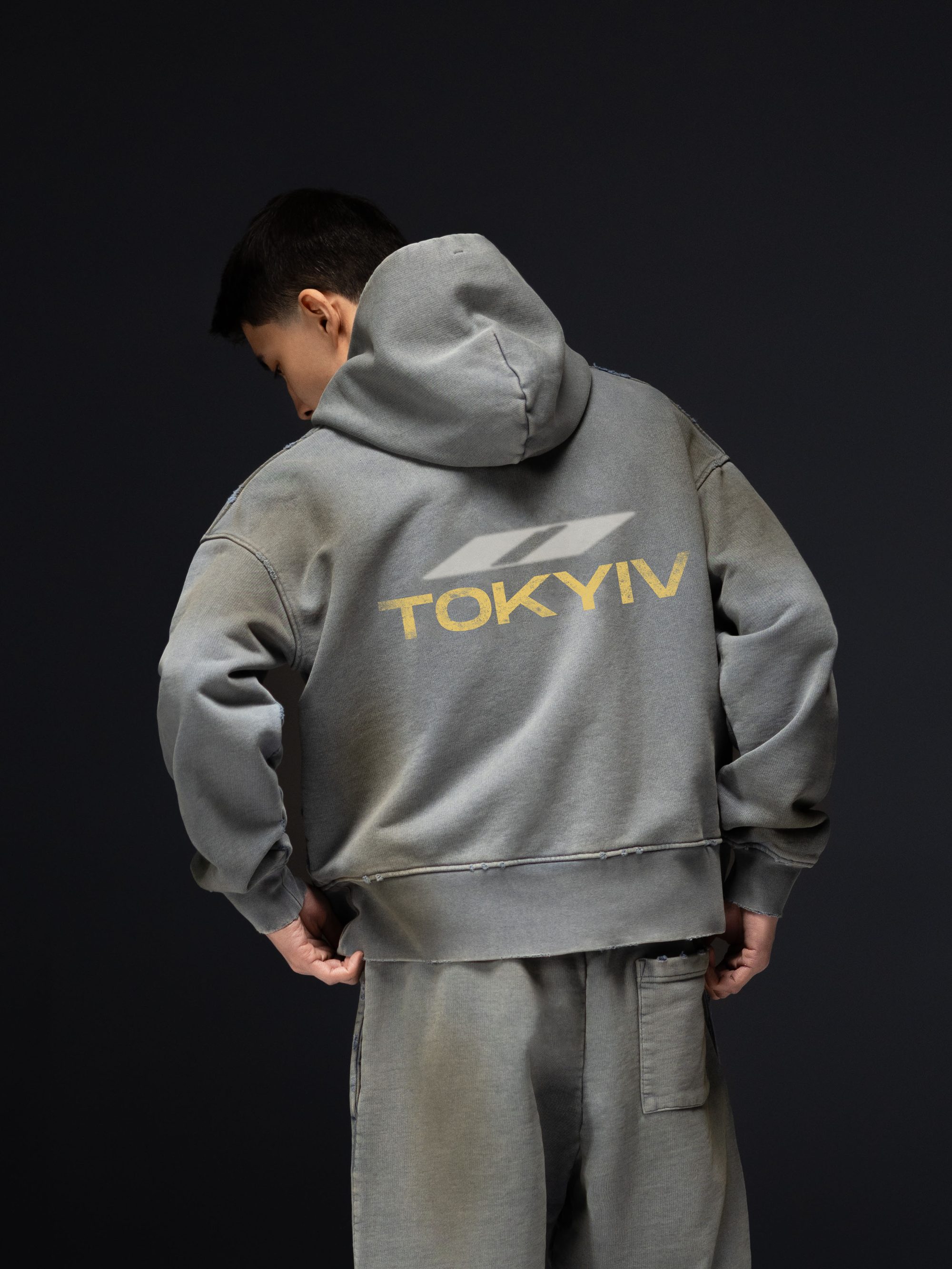 Zip-hoodie TOKYIV smoky blue - gallery image 3