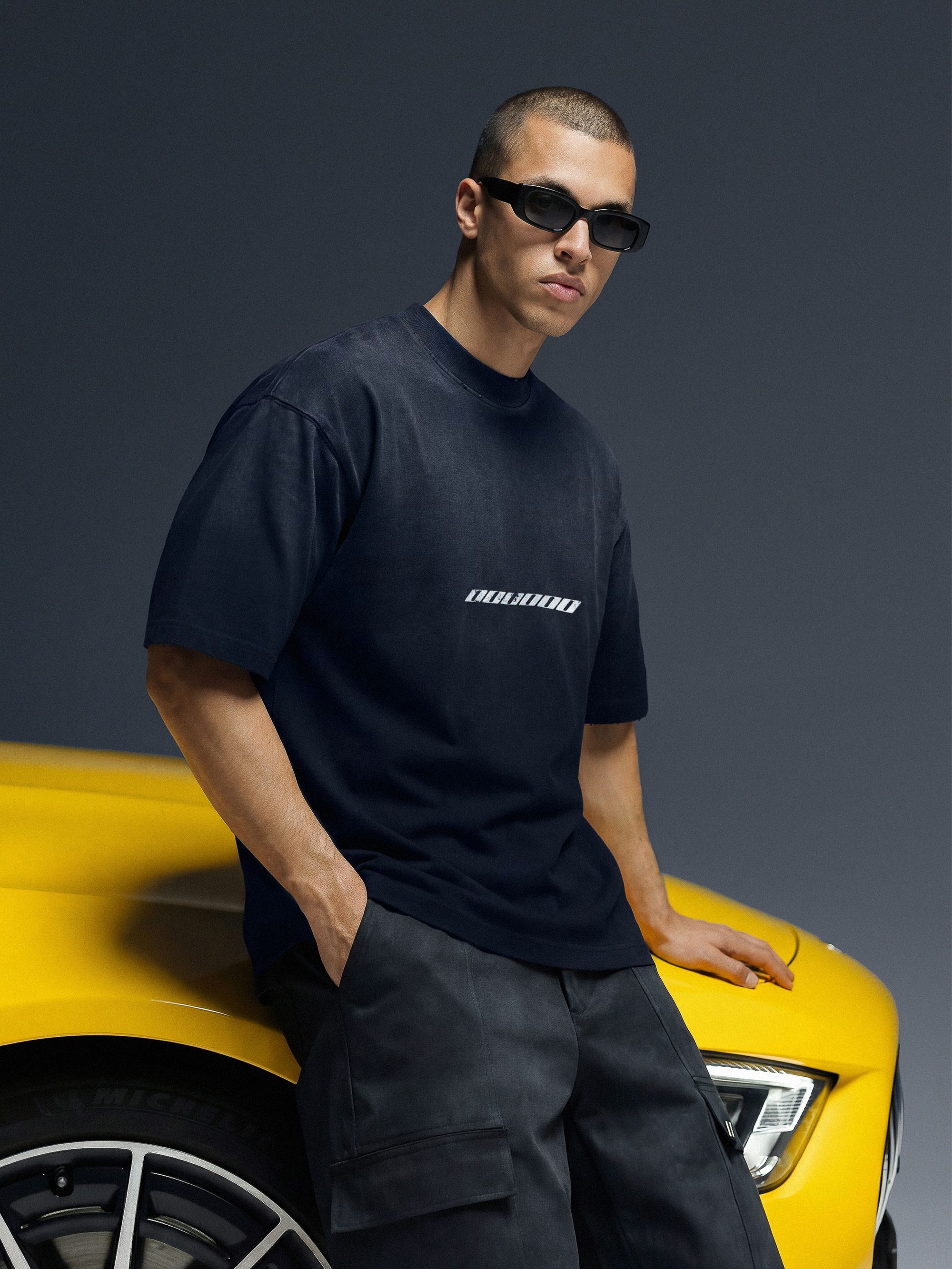 T-shirt ONE washed black - gallery image 0