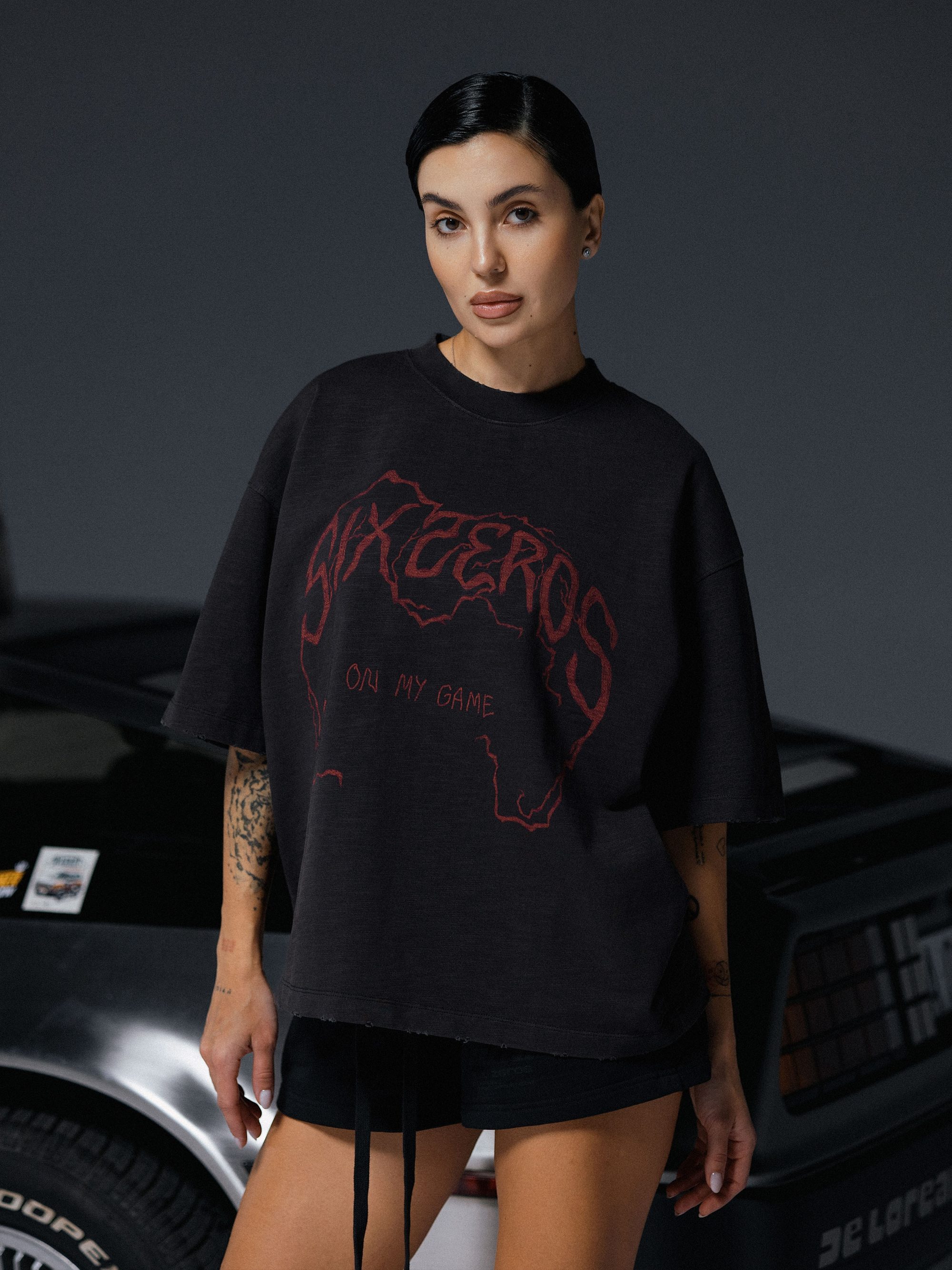 T-shirt ON MY GAME bamboo washed grey - gallery image 1