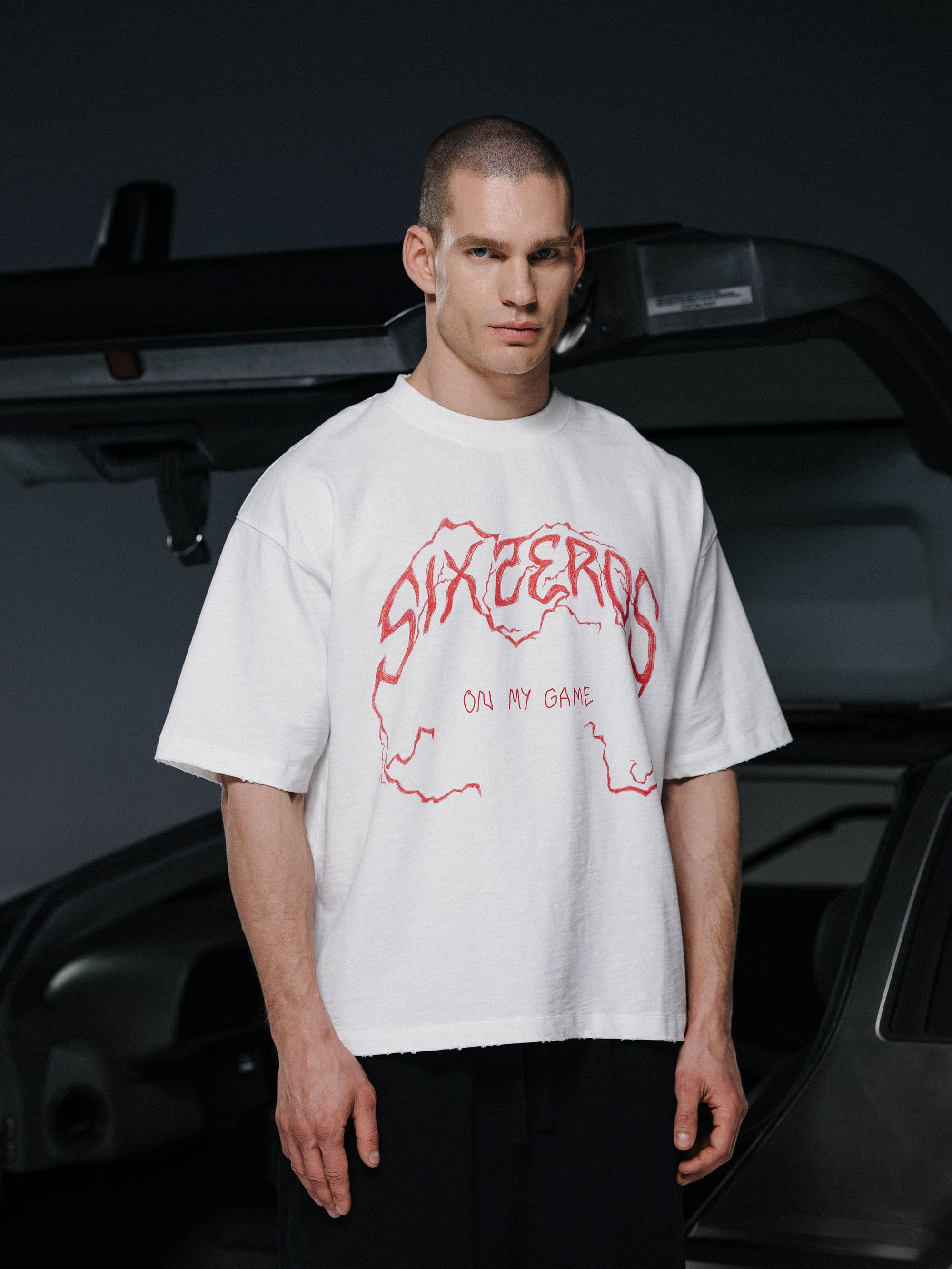 T-shirt ON MY GAME bamboo off-white - gallery image 0