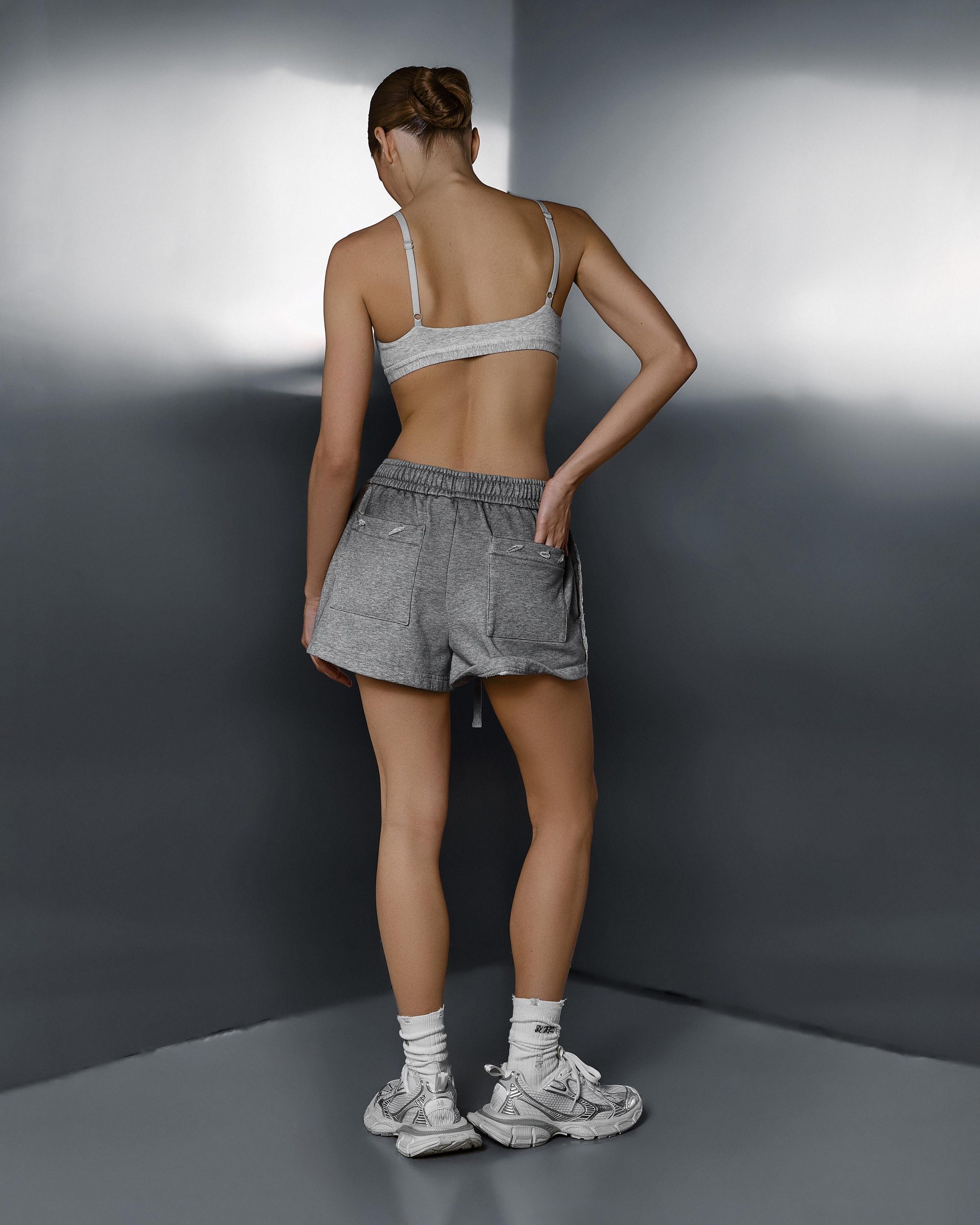 Women's shorts ONE dirty melange - gallery image 4