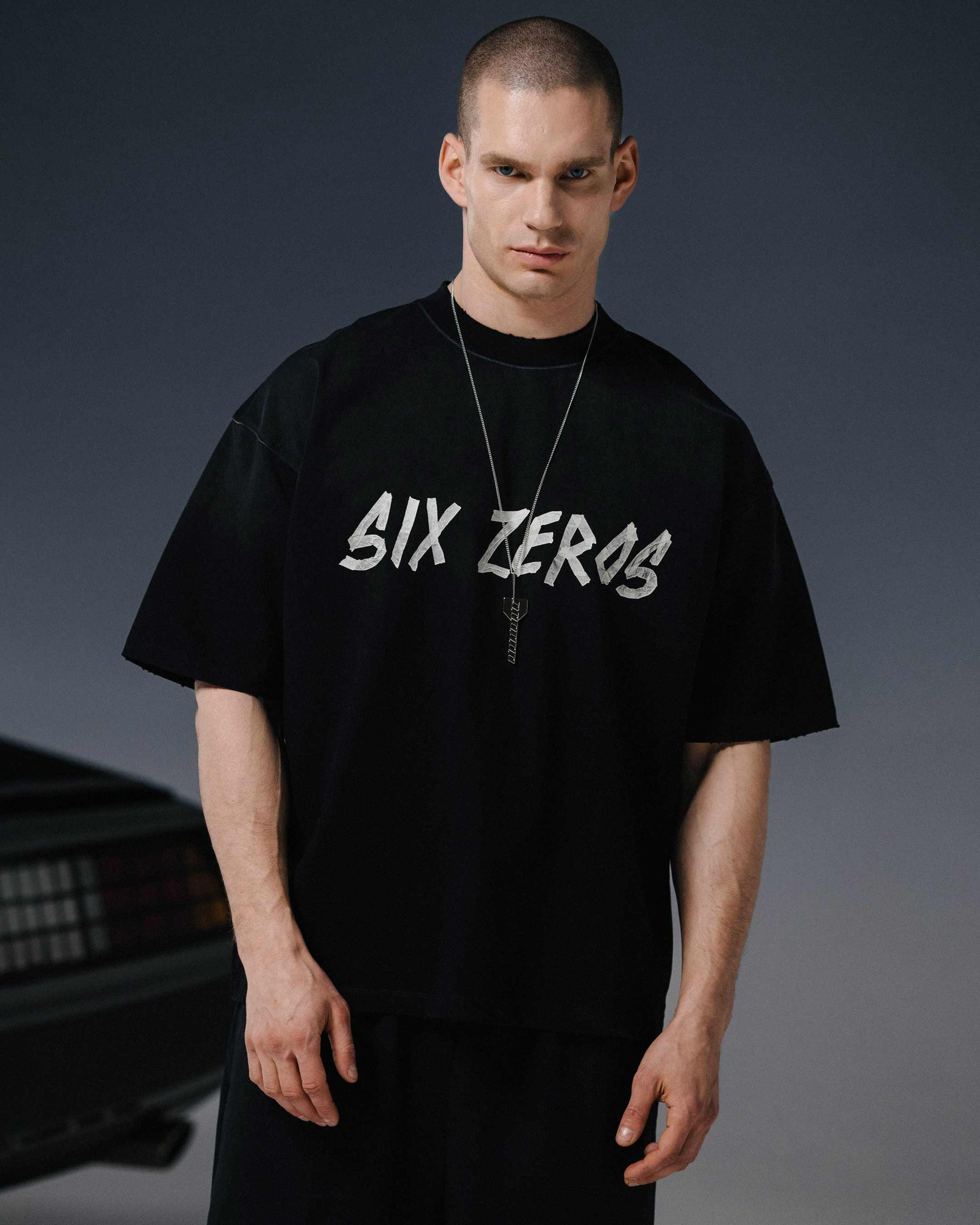 T-shirt TAPE washed black - gallery image 1