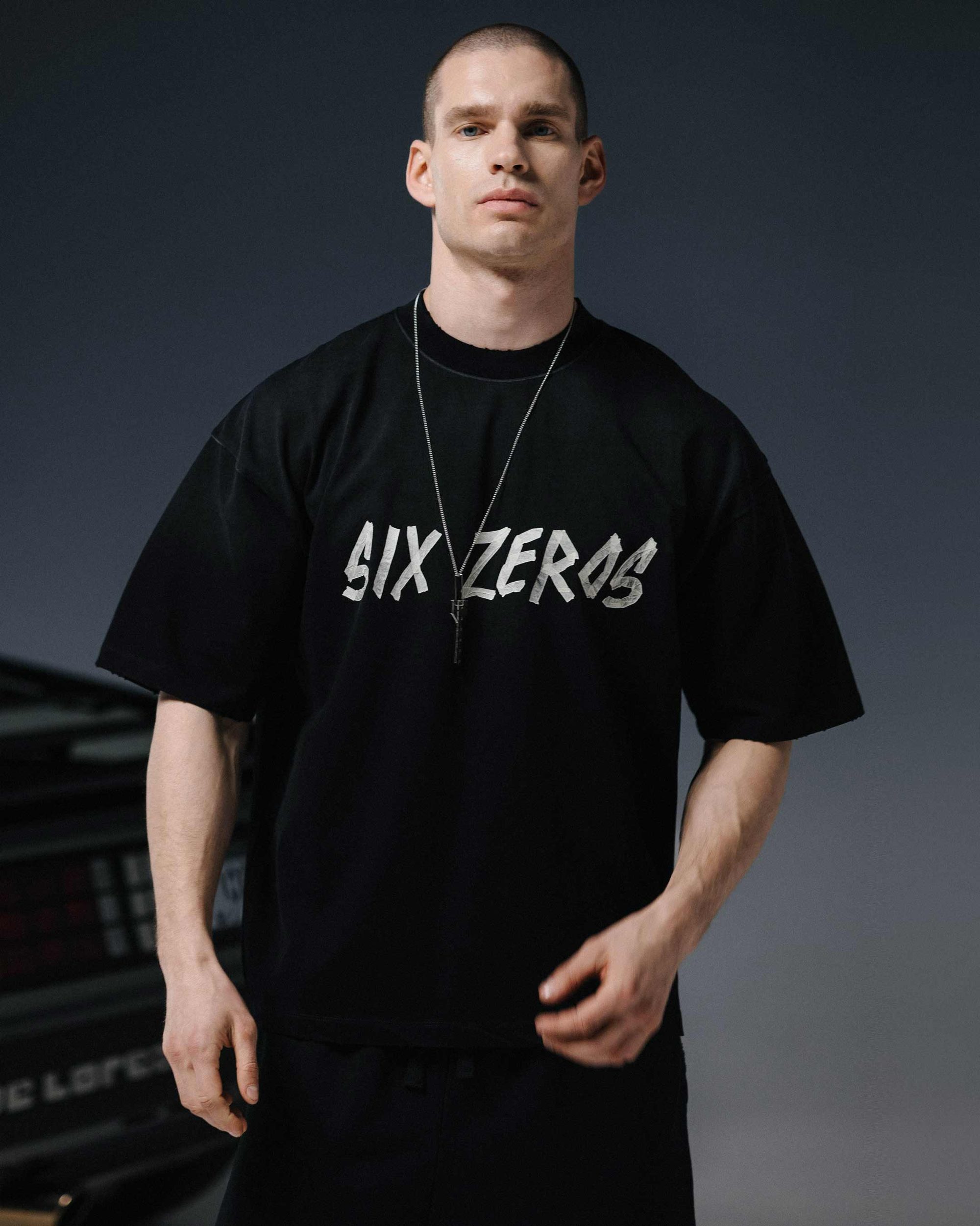 T-shirt TAPE washed black - gallery image 6