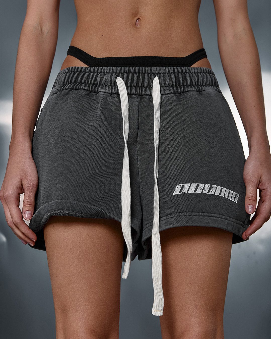 Women's shorts ONE washed deep blue - gallery image 2