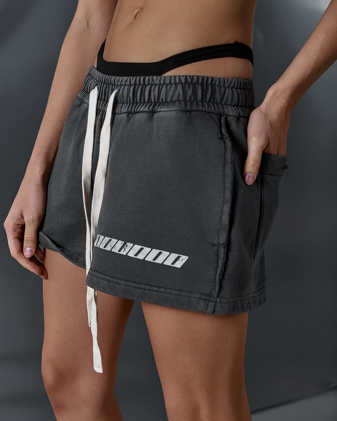 Women's shorts ONE washed deep blue - gallery image 3