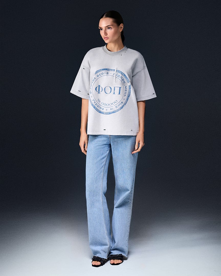 T-shirt SELF-OWNED platinum washed - gallery image 2