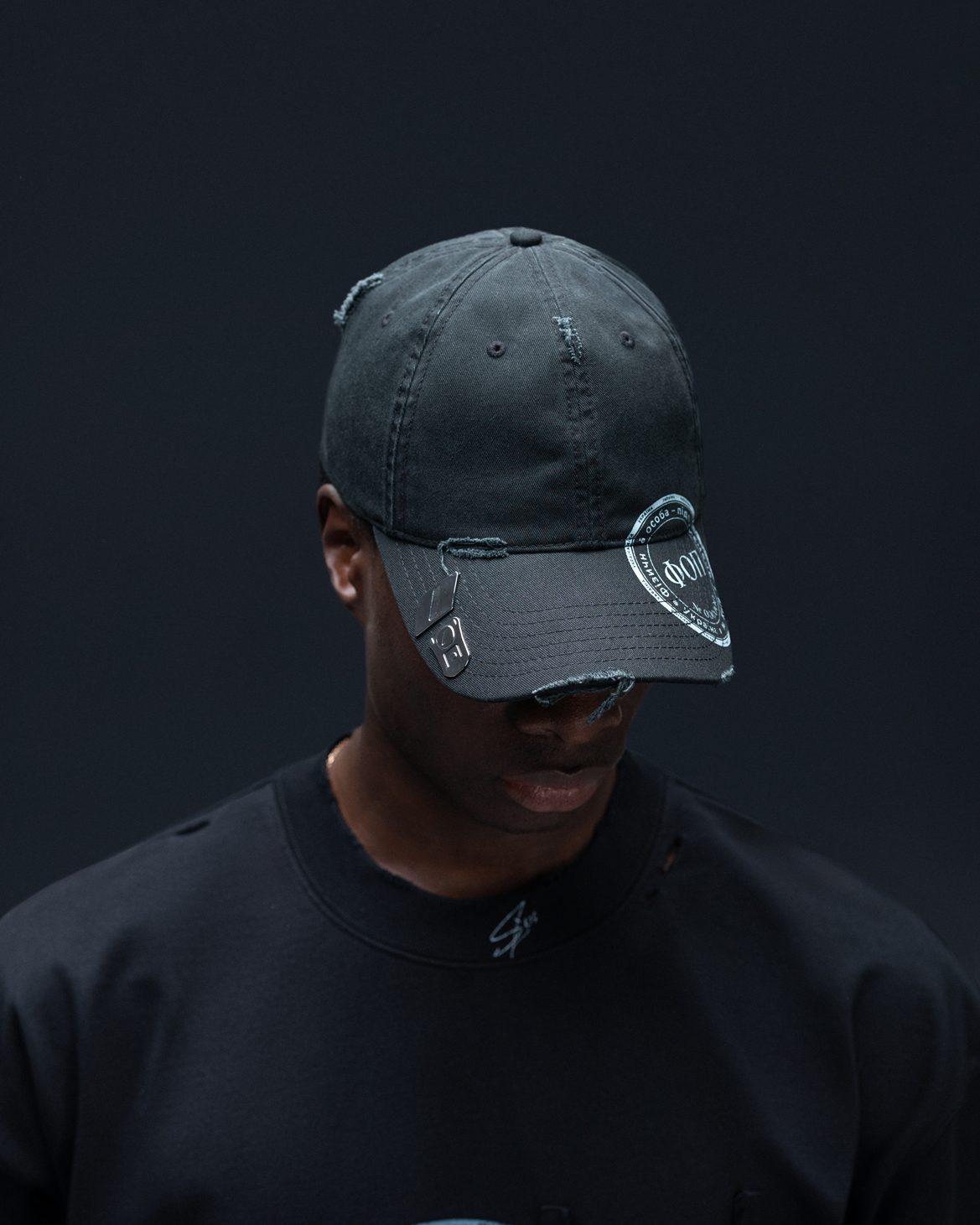 Cap SELF-OWNED faded black - gallery image 0