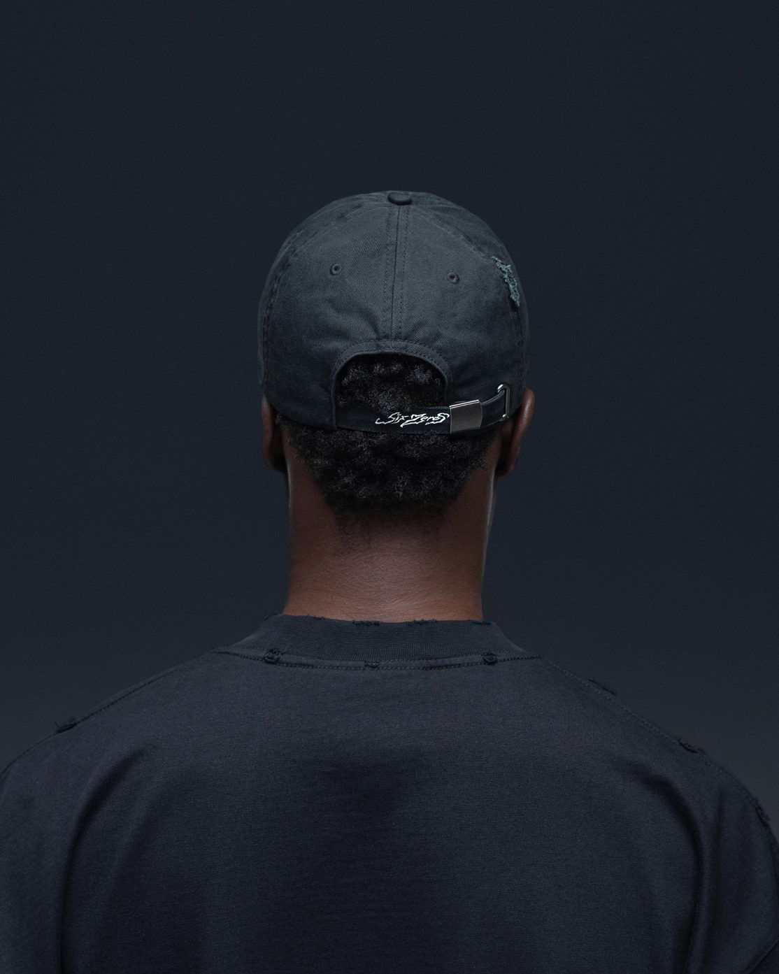Cap SELF-OWNED faded black - gallery image 4