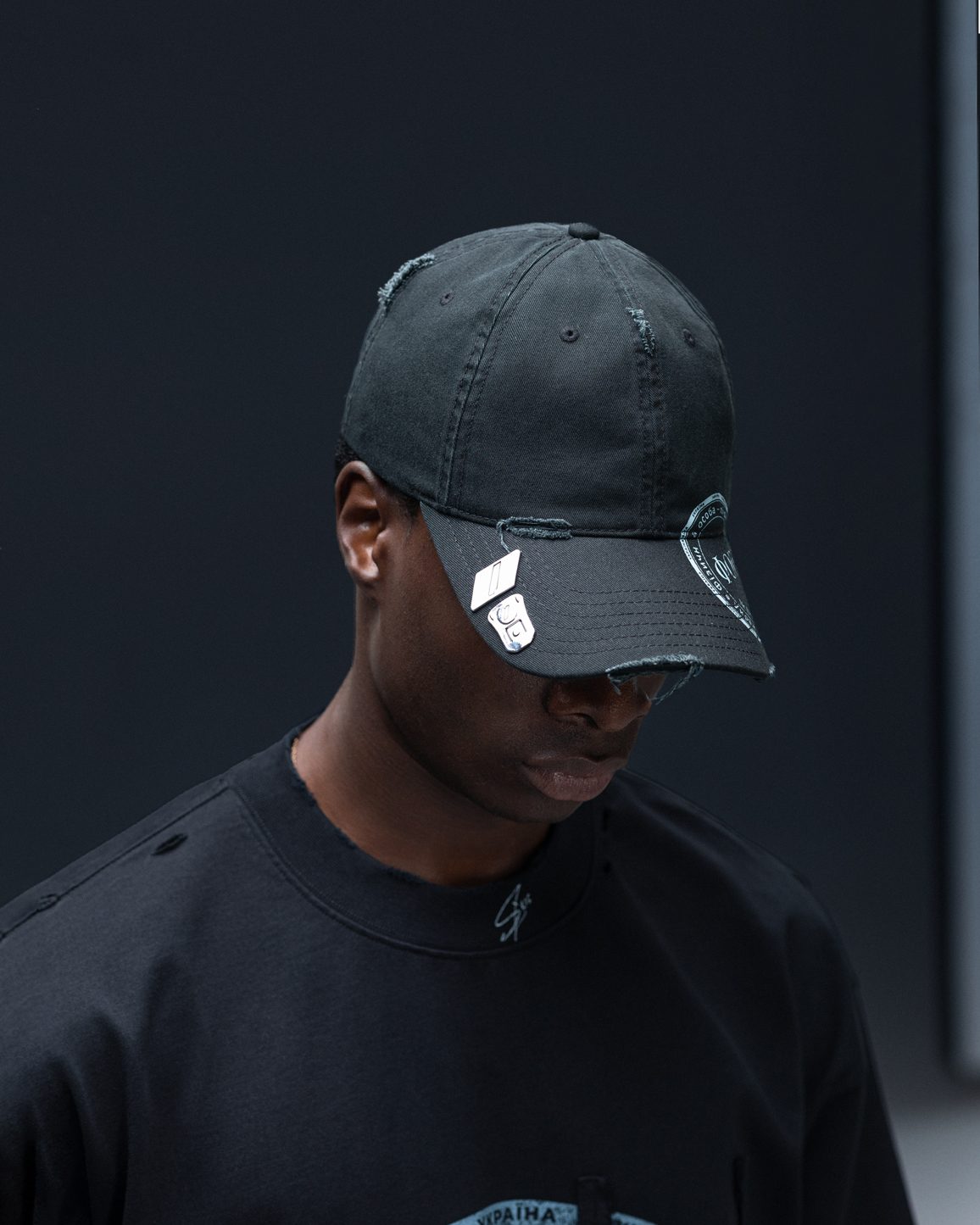 Cap SELF-OWNED faded black - gallery image 5