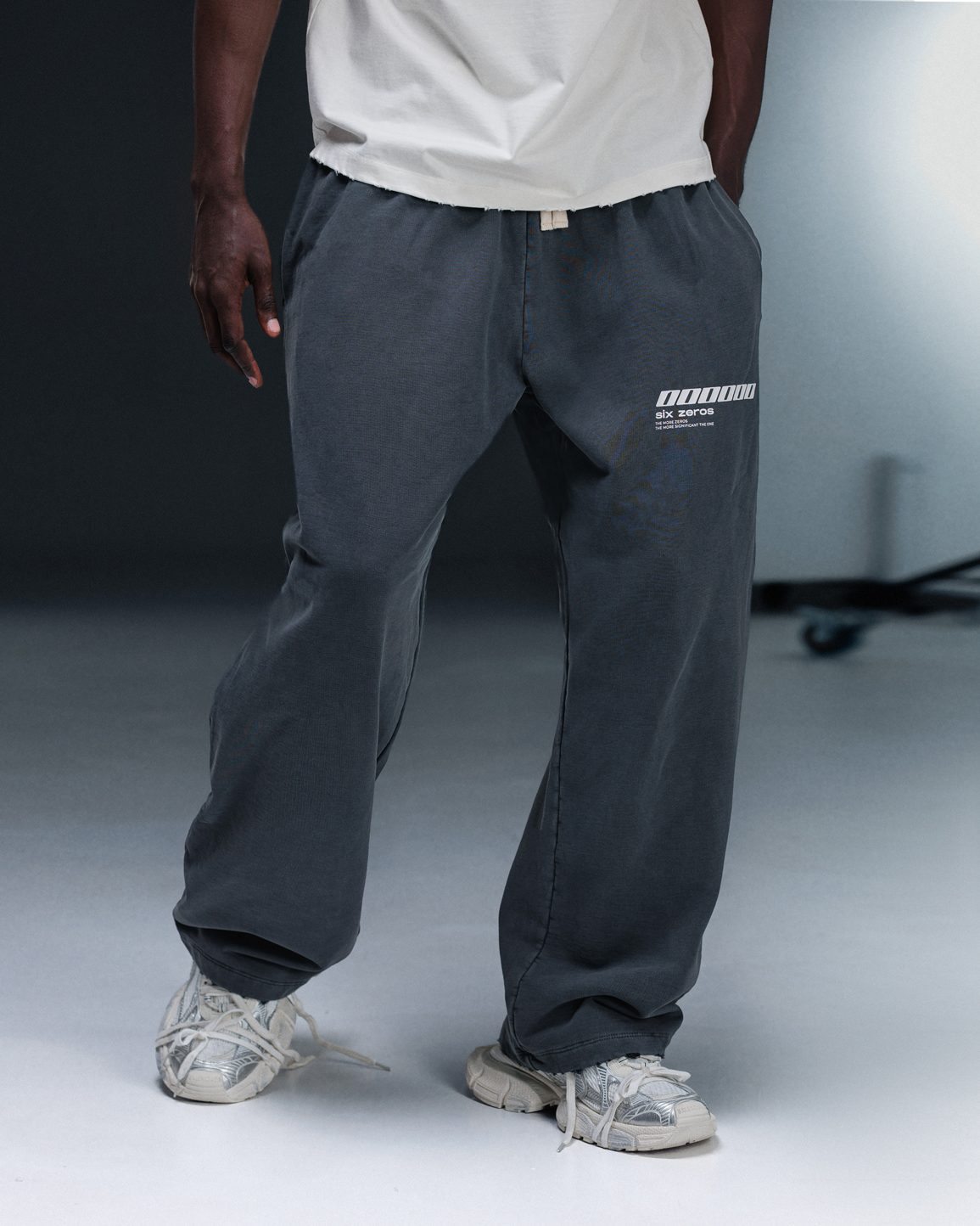Straight pants ONE washed deep blue - gallery image 0