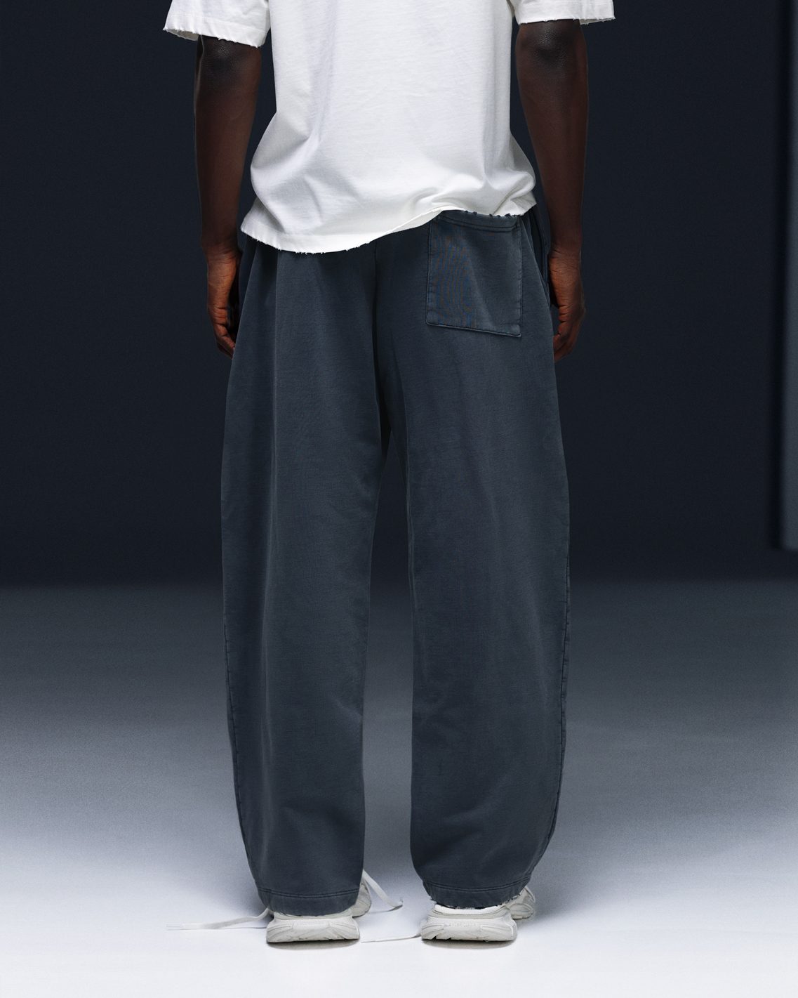Straight pants ONE washed deep blue - gallery image 5