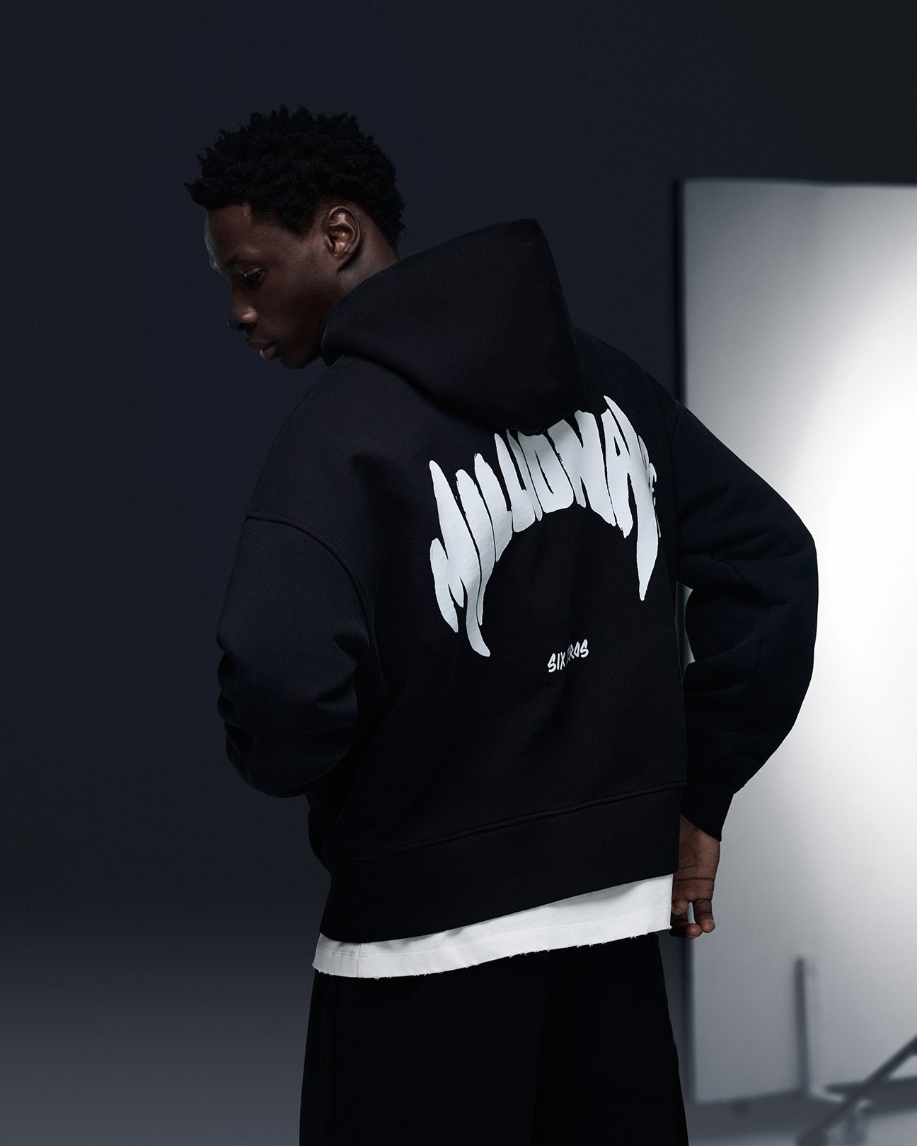 Hoodie MILLIONAIRE 2.0 black white - gallery image 0
