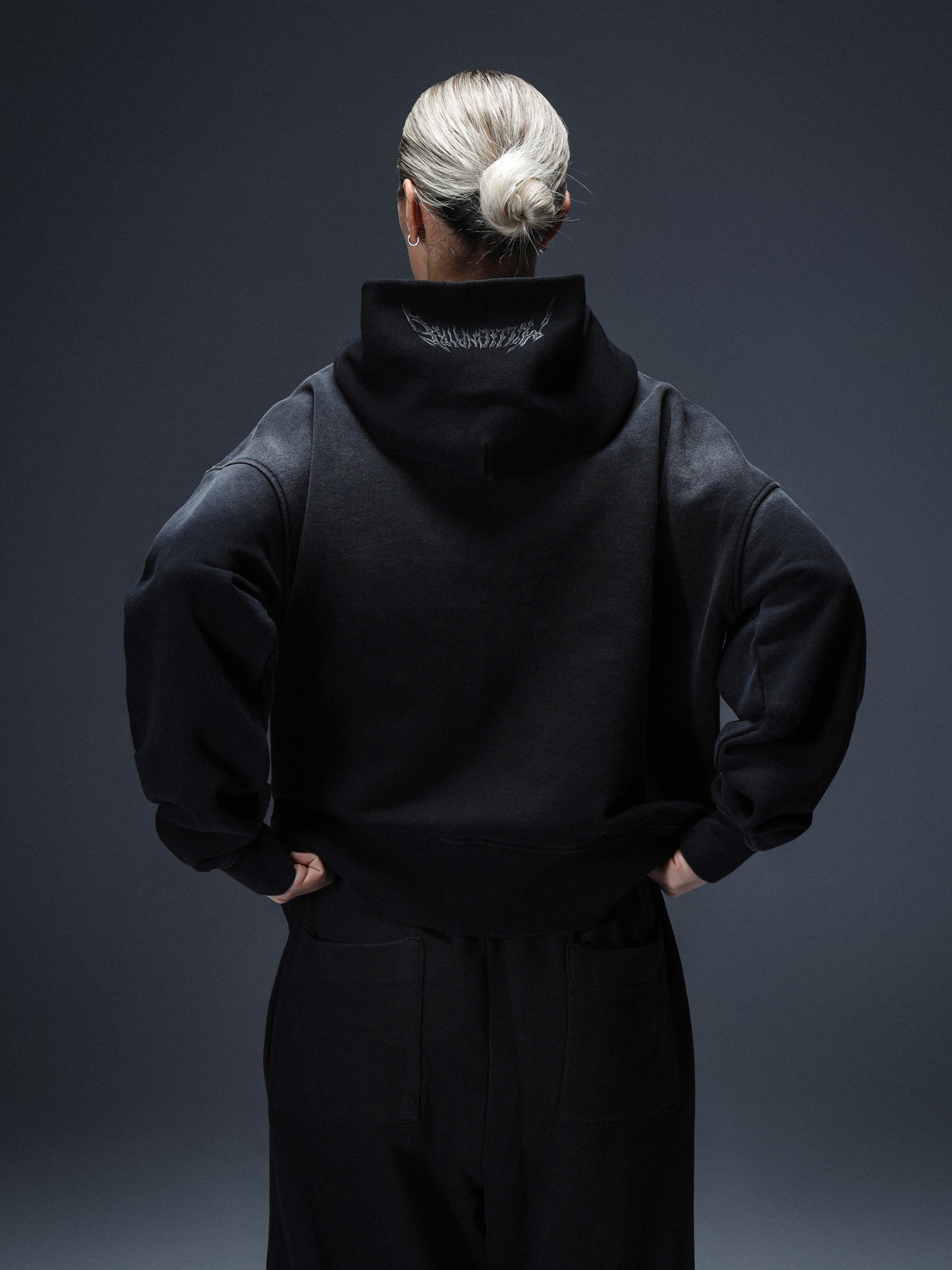 Hoodie Royal 2.0 washed black - gallery image 10