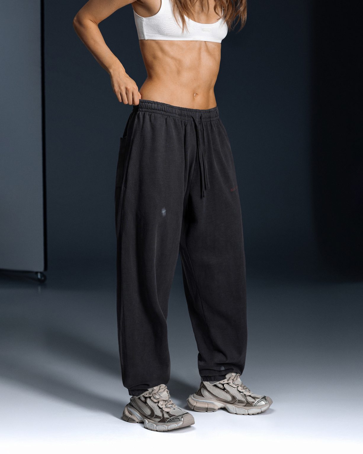 Joggers PRESENSE bamboo washed grey - gallery image 7