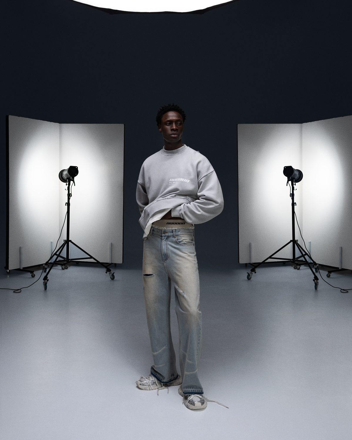 Sweatshirt MILLIONAIRE platinum washed - gallery image 3