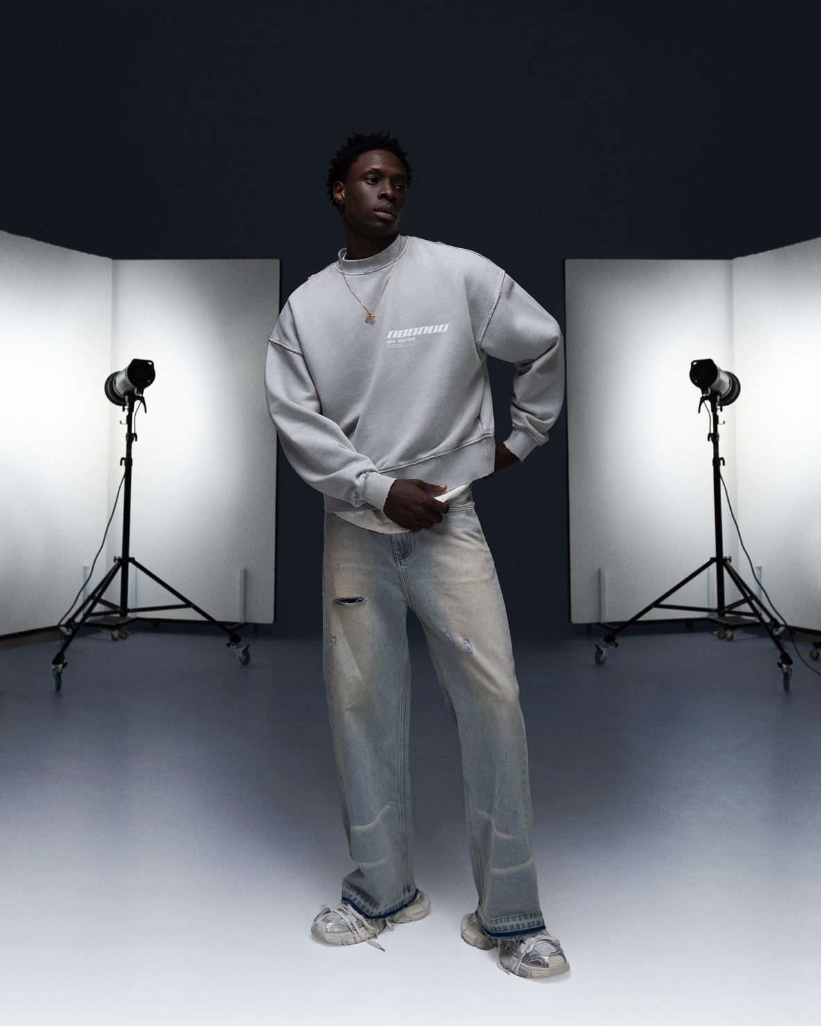 Sweatshirt MILLIONAIRE platinum washed - gallery image 7