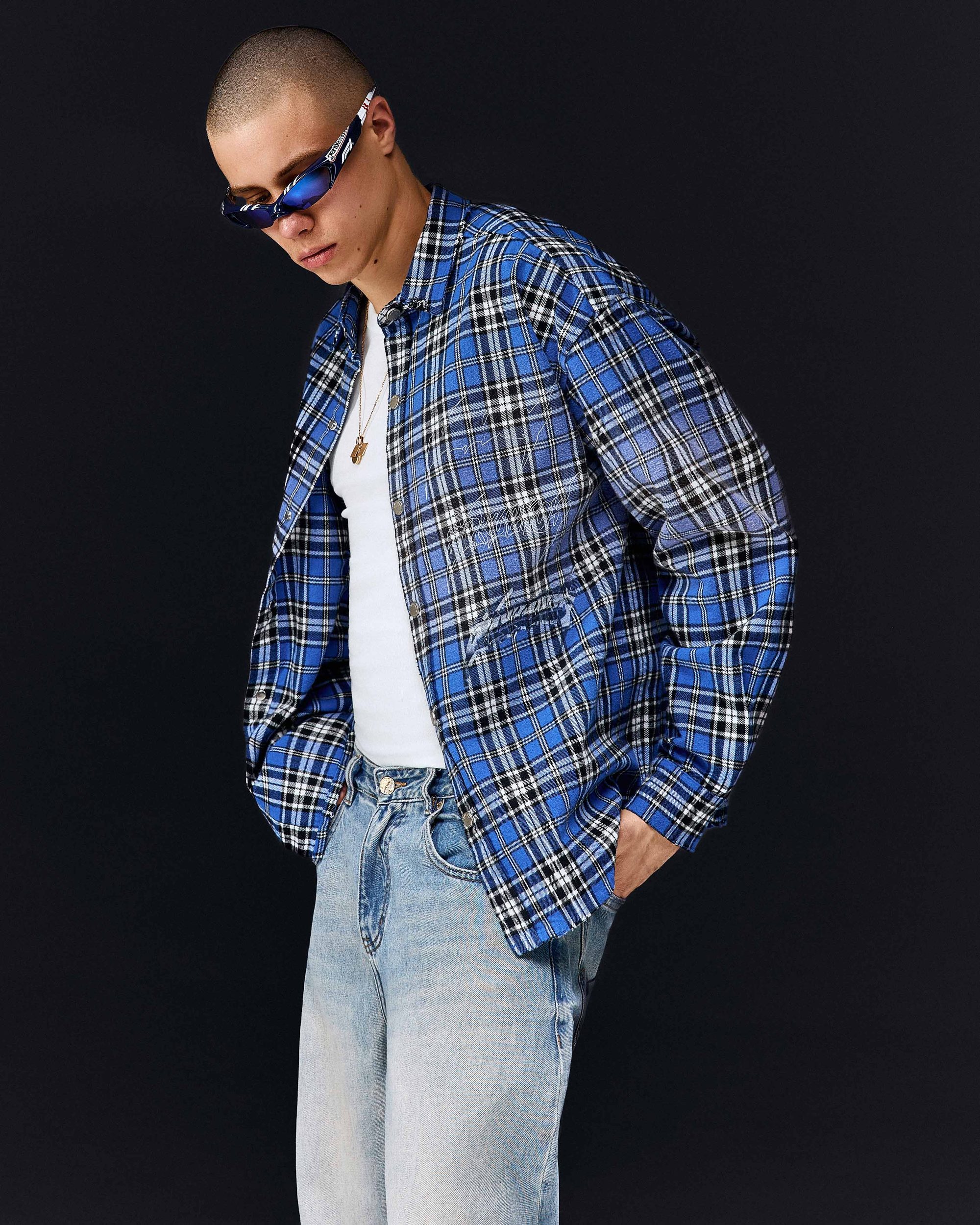 Overshirt MILLIONAIRE SKETCH washed blue - gallery image 2