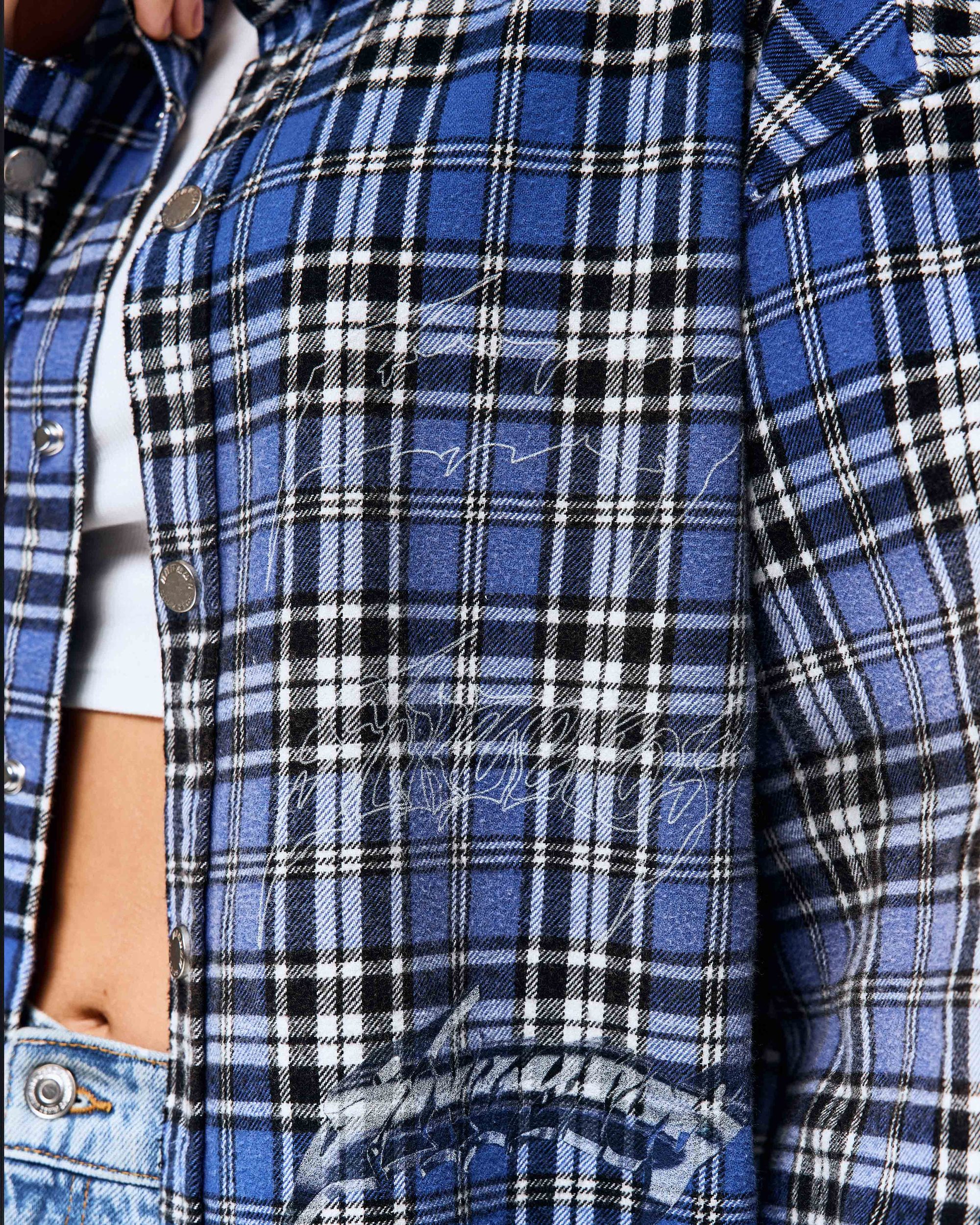 Overshirt MILLIONAIRE SKETCH washed blue - gallery image 3