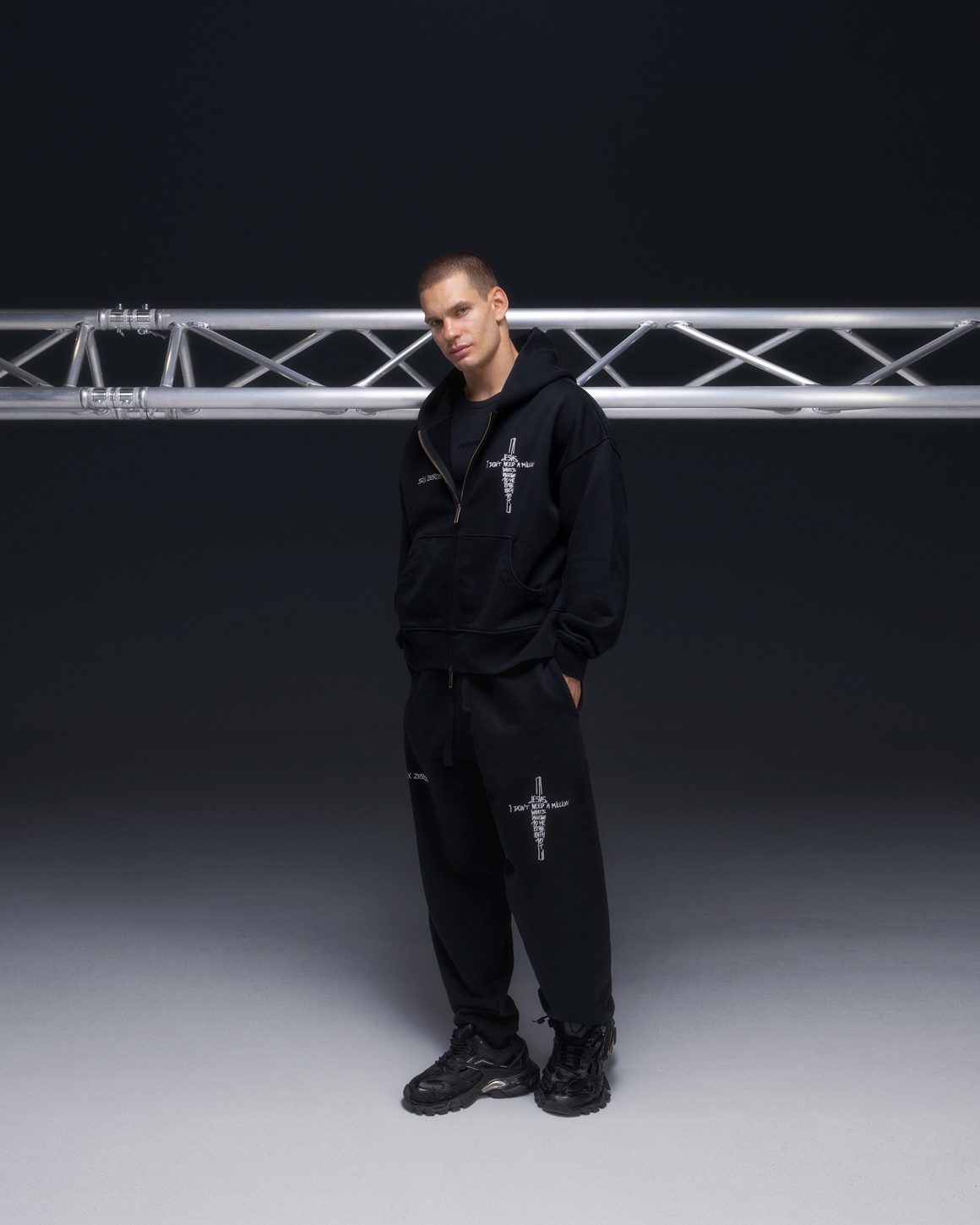 Joggers JESUS faded black - gallery image 4