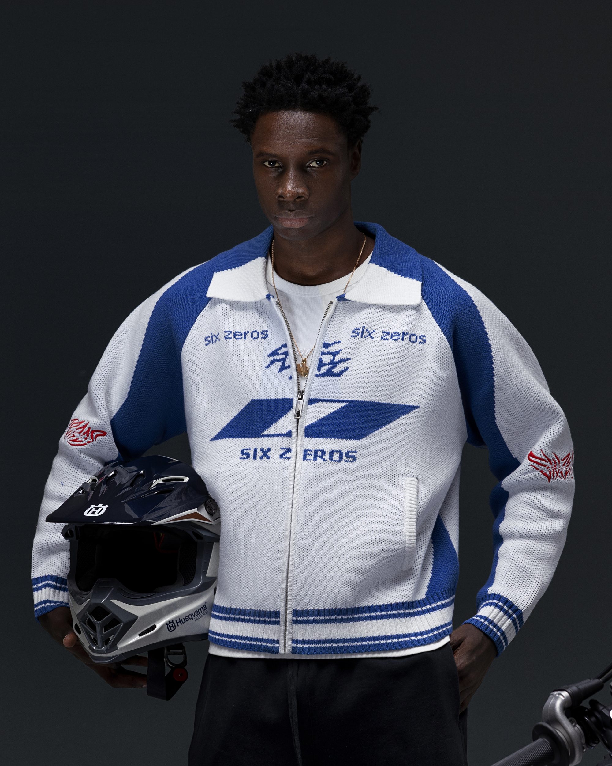 Zip-sweater ZERO blue white - gallery image 0