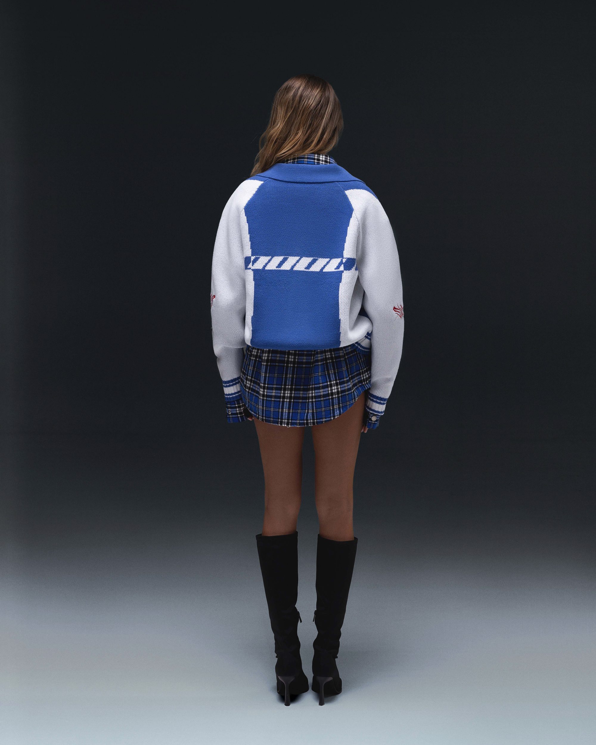 Zip-sweater ZERO blue white - gallery image 9