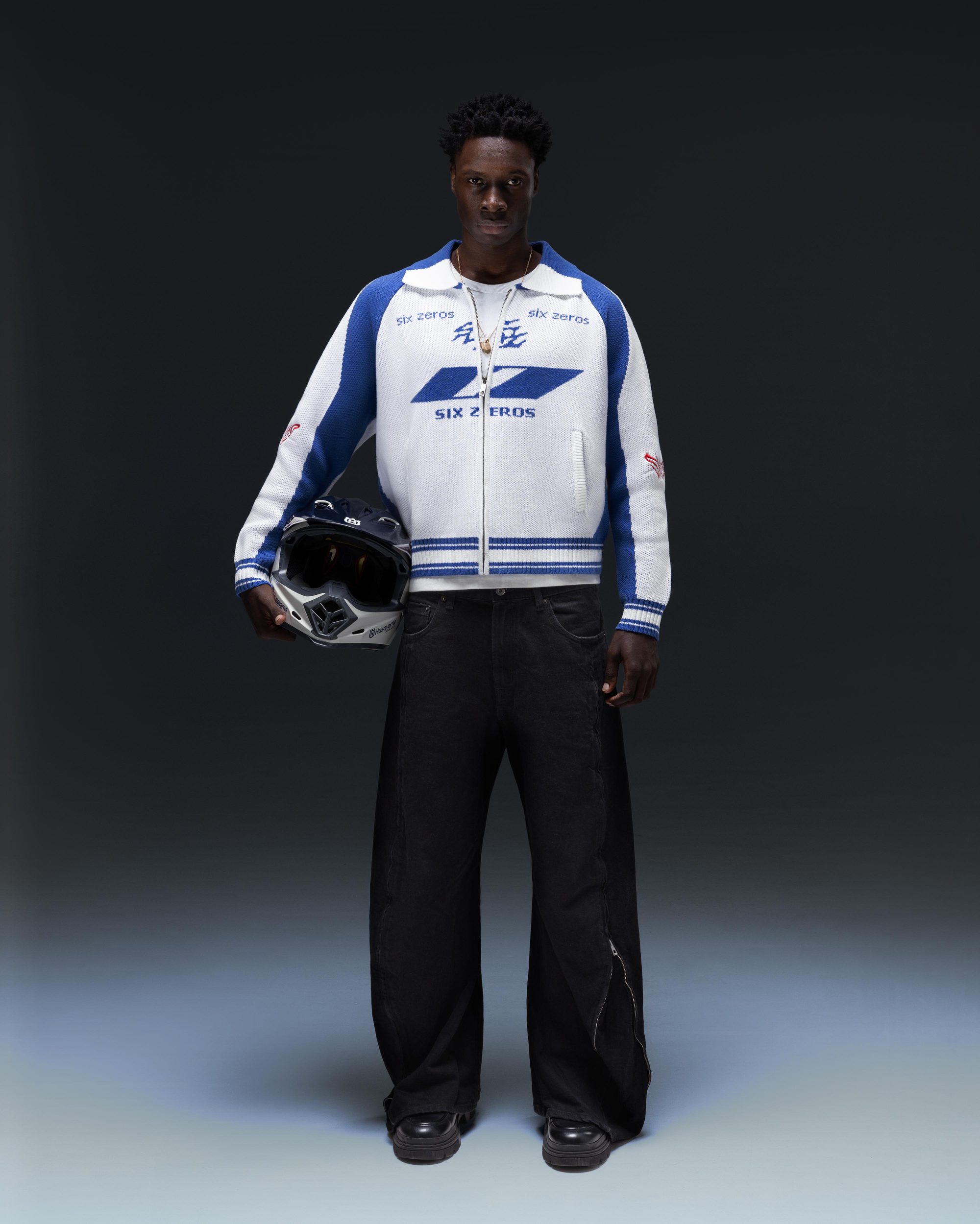 Zip-sweater ZERO blue white - gallery image 10