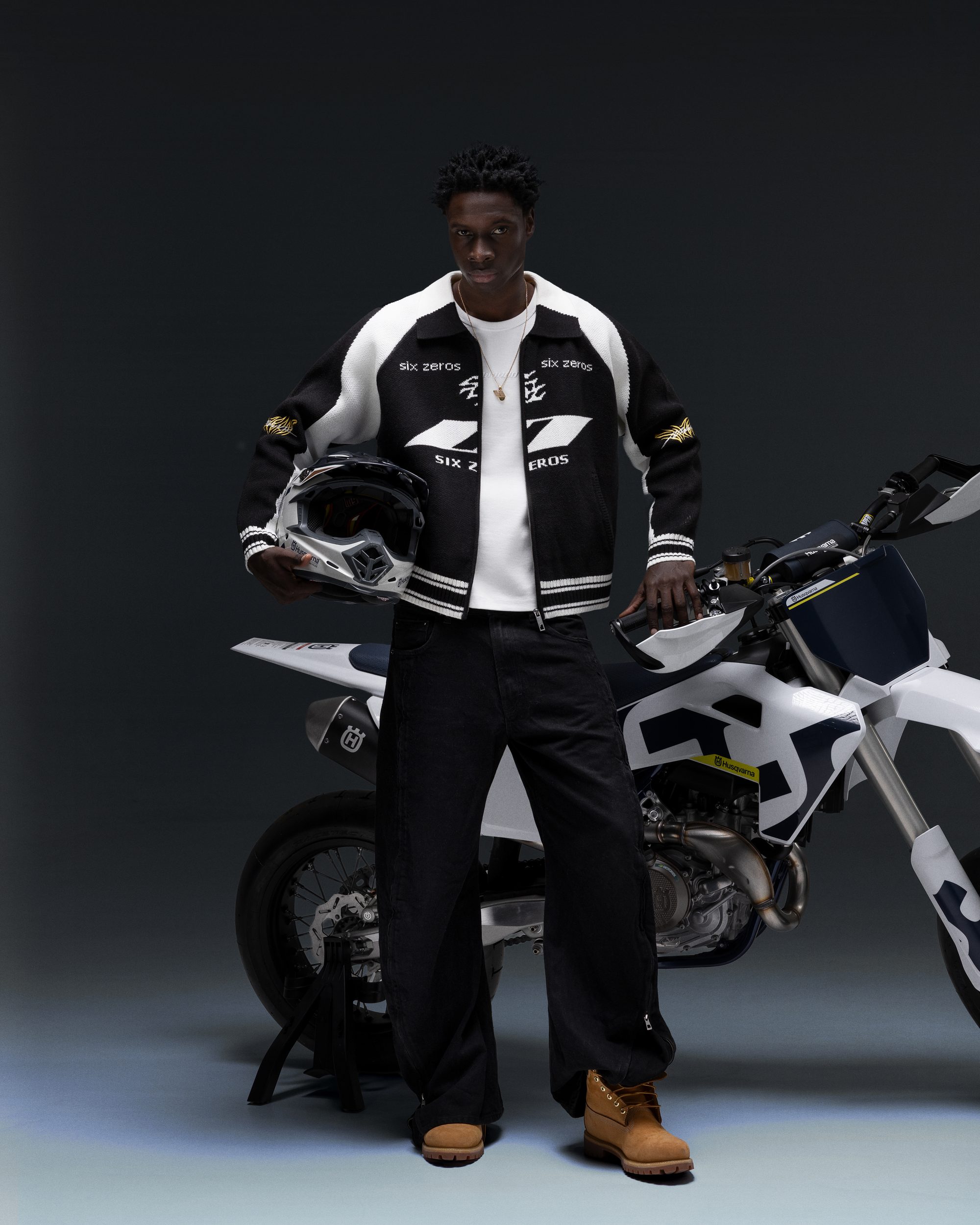Zip-sweater ZERO black white - gallery image 5