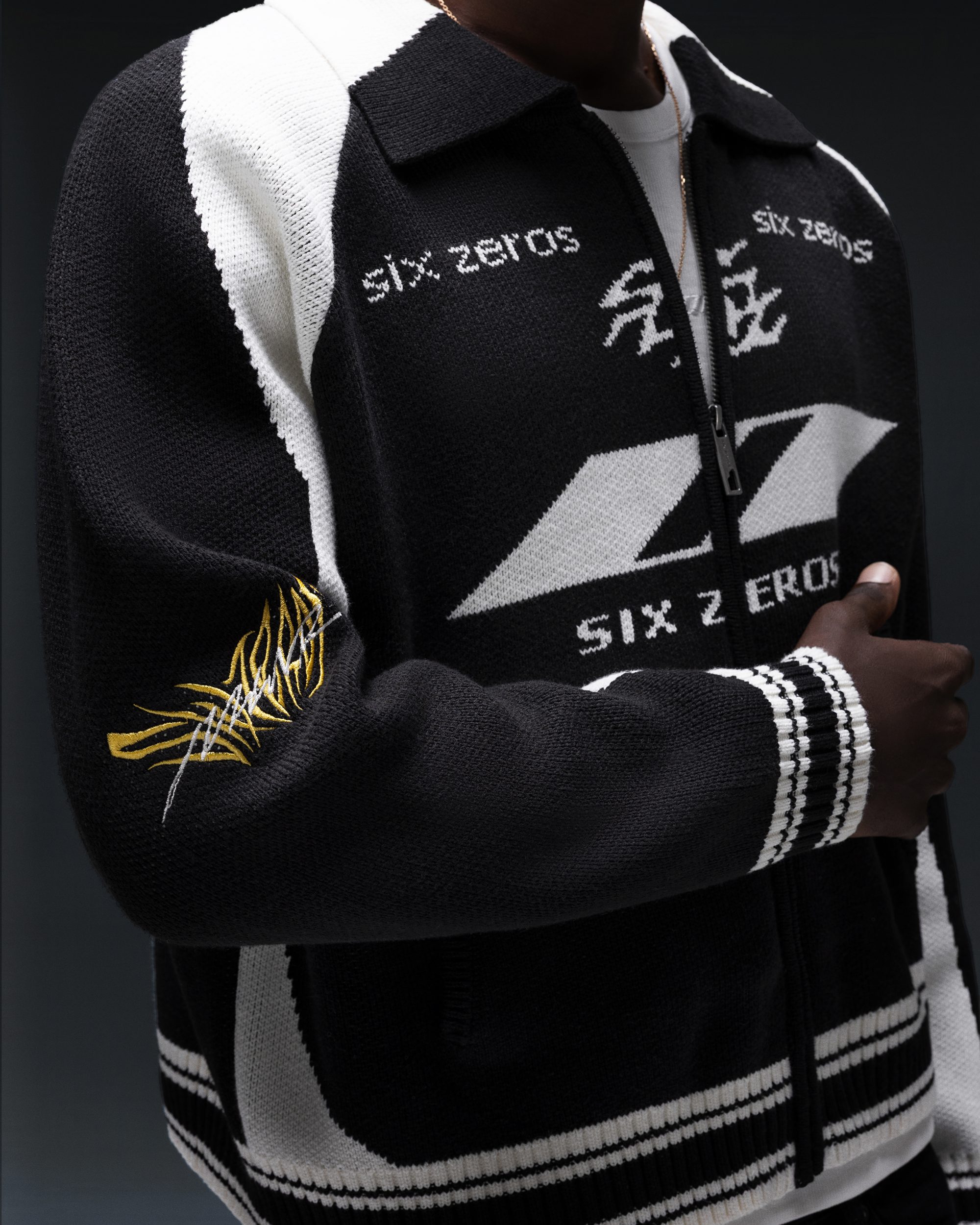 Zip-sweater ZERO black white - gallery image 6