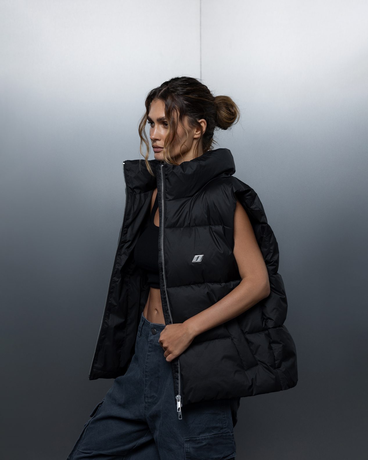 Vest THE ONE monogram black - gallery image 12