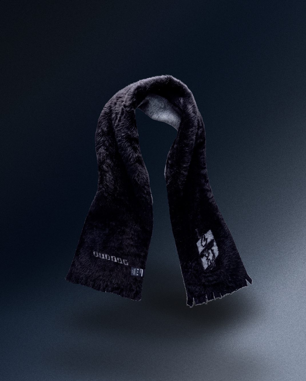 Scarf THE ONE gray black logo - gallery image 3