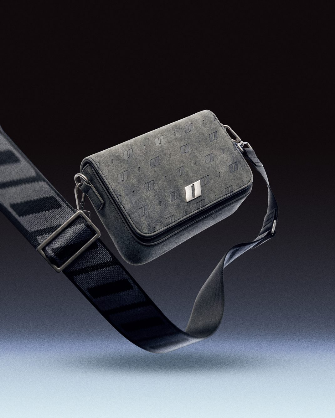 Men's leather bag THE ONE gray - gallery image 10